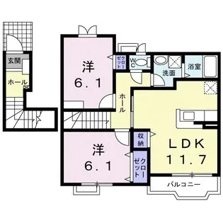 プラネット【2階】の間取り