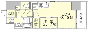 ラクラス博多2【5階】の間取り