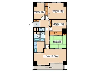 カルム琴似【8階】の間取り