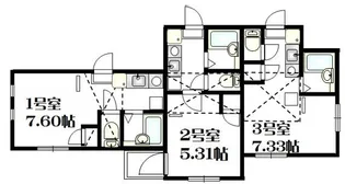 ワイズ天王町星川【1階】の間取り