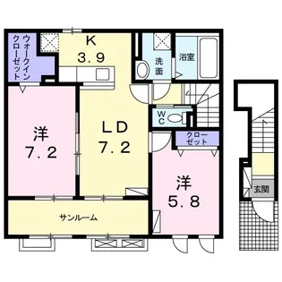 ブレッザ マリーナ【2階】の間取り