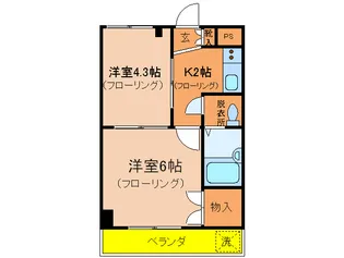エクセレント豊受【2階】の間取り