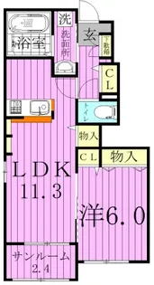 セリシール古ヶ崎【1階】の間取り