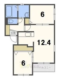 サンライズ2-4【2階】の間取り