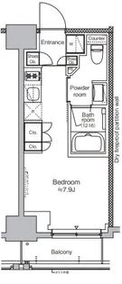 プラウドフラット虎ノ門【12階】の間取り