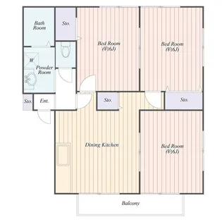 LSY-71 第2ひまわりハイツ【2階】の間取り