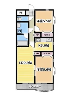 フォンターナ【2階】の間取り