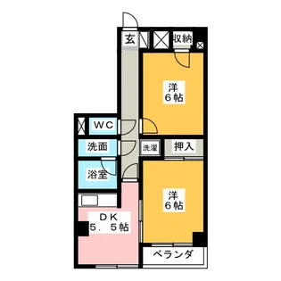 レナジア三郷【1階】の間取り