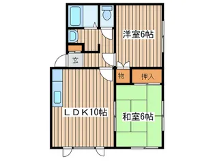 レジデンスモン・ロ-ゼA【2階】の間取り