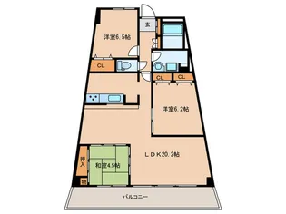 アイランドシティインフィニガ-デンサウス棟【7階】の間取り