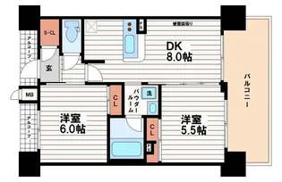 エステムプラザ心斎橋EASTIVブランディア【10階】の間取り