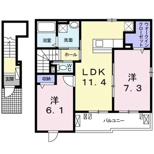 リゲル【2階】の間取り