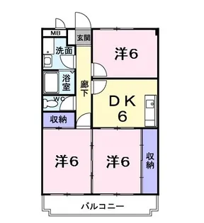 サンウェルヒルズ【4階】の間取り