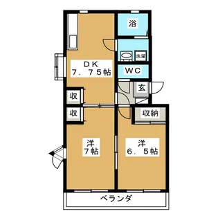 ヴィレッジグランビア【2階】の間取り