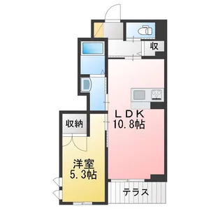 ユキ・クレール【1階】の間取り