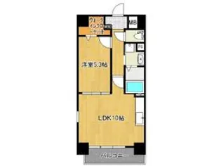 ソレイユ中央【4階】の間取り