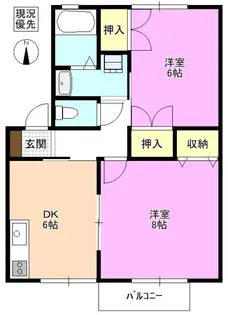 レザン松岡【2階】の間取り