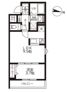 リーブルファイン奈良町II 1号棟【1階】の間取り
