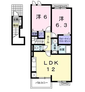 スカイウェイコート【2階】の間取り
