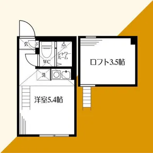 ユナイト反町バレンシアロッソ【1階】の間取り