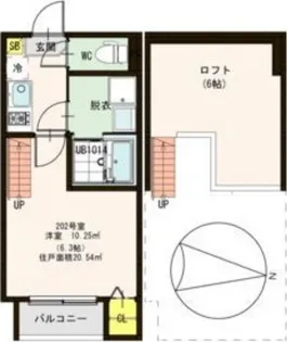ハーモニーテラス旭丘堤III【2階】の間取り
