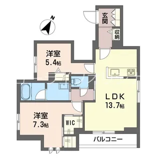 プティ・フルール【3階】の間取り