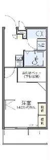 レオパレスコンファーレ四日市【1階】の間取り