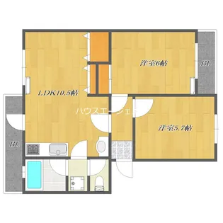 コーポ近江屋2【3階】の間取り