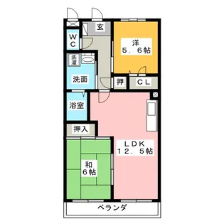 アピテ池場【3階】の間取り