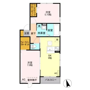 コートヤード KOBUS2【1階】の間取り