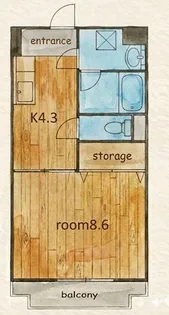 トラスティ都盛【1階】の間取り