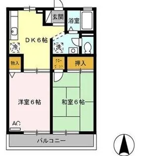 ネオアミューズ【2階】の間取り