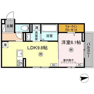 フェリーチェ亀山 B棟【2階】の間取り