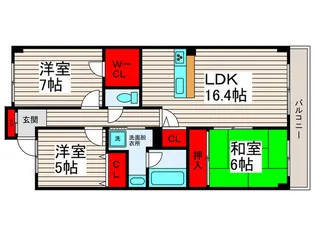 ライオンズタワー竹ノ塚ガーデン【14階】の間取り
