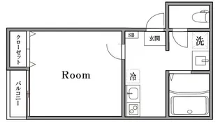 calm days一ノ割【1階】の間取り