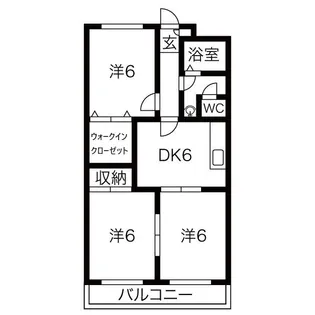 グランデ住吉A【2階】の間取り
