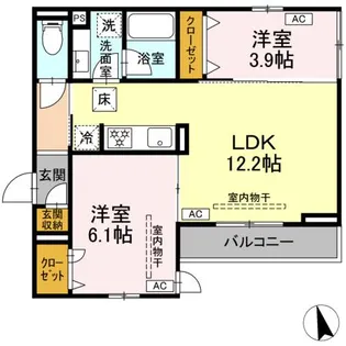 カルニュ【1階】の間取り