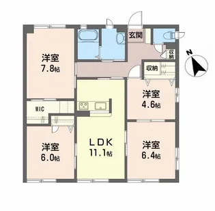 オレンジアーク・エクシア【1階】の間取り