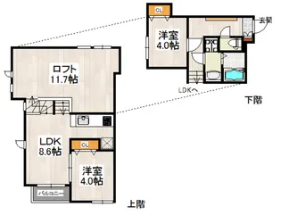 CB千早南フゼア【1階】の間取り