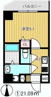 グランパシフィック今宮【1階】の間取り