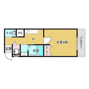 ブラン花園町【5階】の間取り