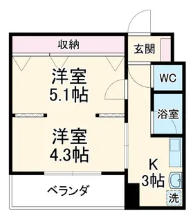 新宿マンション【4階】の間取り