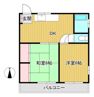 井口第2コーポ【1階】の間取り