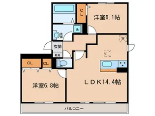 ホーリーギフト【2階】の間取り