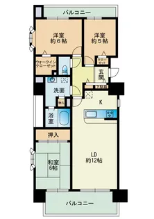カルシア室見トゥルーム【13階】の間取り