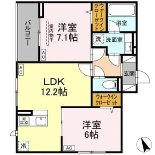 D Paina 宿河原6 II【3階】の間取り