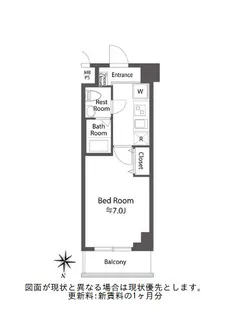 ルクレ中落合【6階】の間取り
