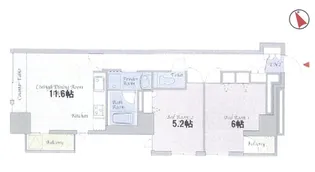 ムルーエ築地【6階】の間取り