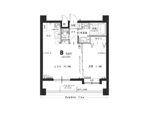 パークサイド榴岡【7階】の間取り