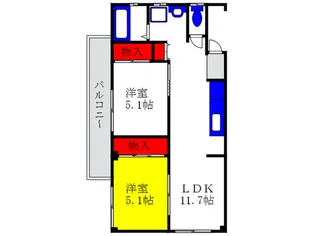 ユ-ハウス【2階】の間取り